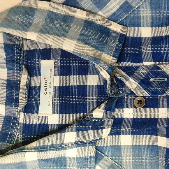 CELIO Other - CELIO DENIM CHECKER HALF SLEEVES SHIRT